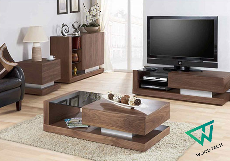 Trang trí phòng khách với kệ ti vi gỗ óc chó Trang trí phòng khách với kệ ti vi gỗ óc chó